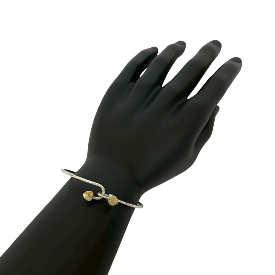 ティファニー バングル ハート フック 18K TIFFANY＆CO TIFFANY&Co.（ティファニー） 極 美品 ダブル ハート フック バングル