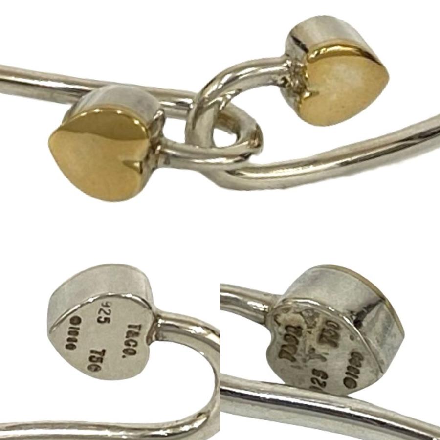 TIFFANY&Co.（ティファニー） 極 美品 ダブル ハート フック バングル
