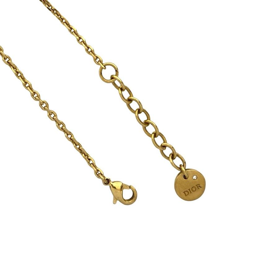 極 美品 Christian Dior クリスチャンディオール CD ロゴ GP フェイクパール チェーン ブレスレット アクセサリー ゴールド 1135b_4