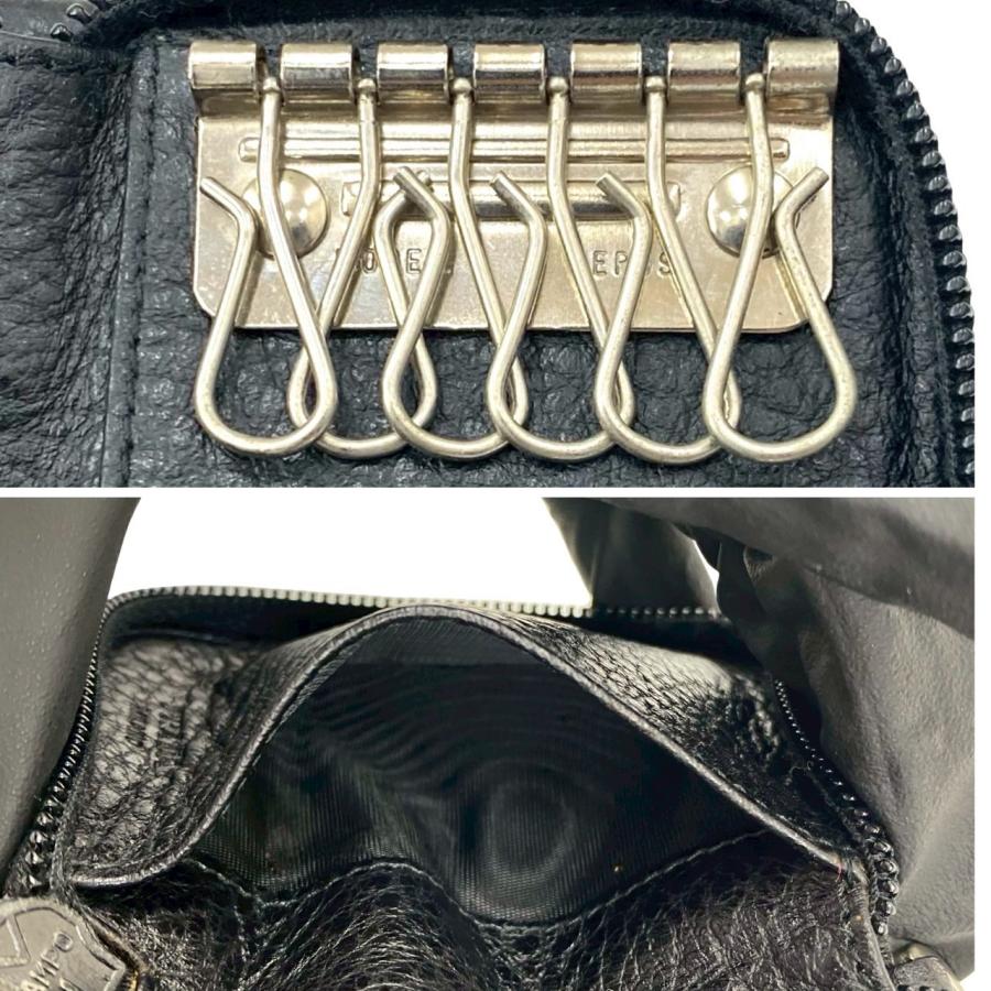 PRADA（プラダ） 極 美品 希少品 ロゴ 刻印 金具 レザー 本革