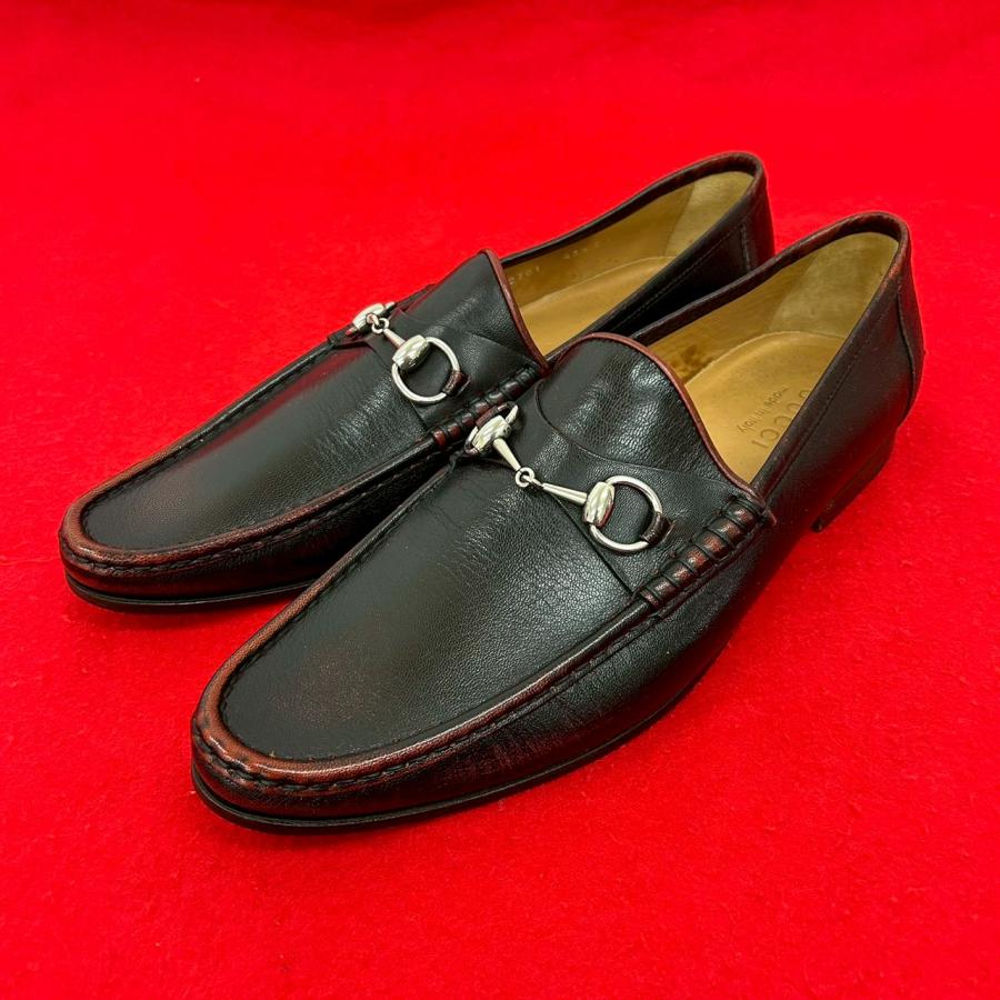 GUCCI（グッチ） 極 美品 ホースビット 金具 レザー 本革 ローファー 