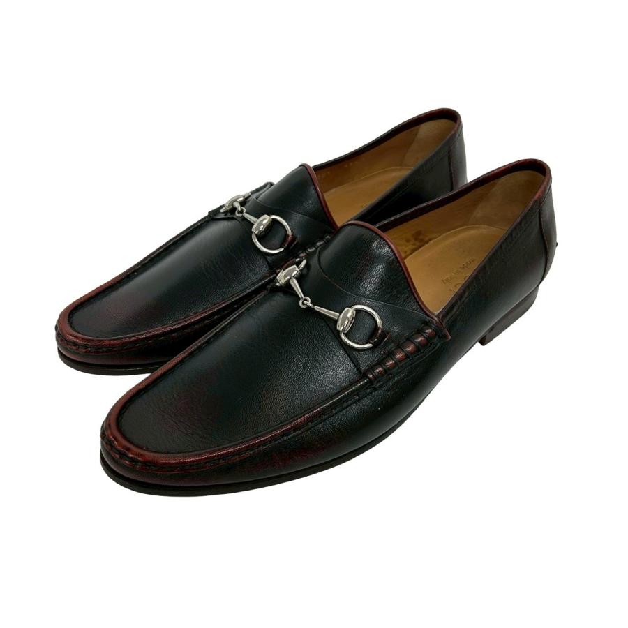 美品■GUCCI ローファー　スウェード　ホースビット　ブラック　43 1/2 GUCCI（グッチ） 極 美品 ホースビット 金具 レザー 本革 ローファー