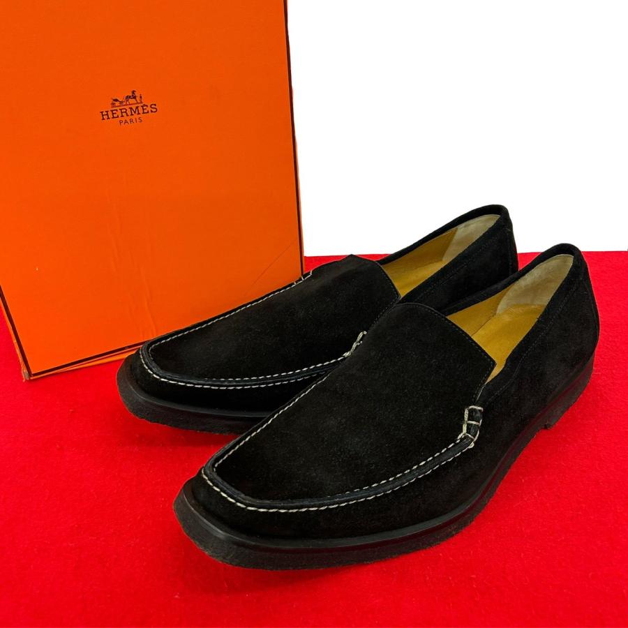 エルメス　スエードローファー HERMES エルメス スエード ローファー ブラウン系 39 メンズ