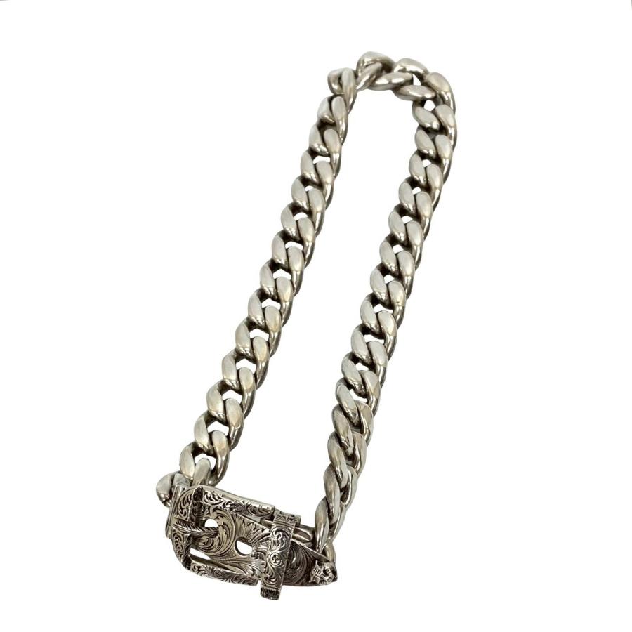 極 美品 箱 袋付き GUCCI グッチ アラベスク キャットヘッド 喜平ベルト チェーン ネックレス シルバー925 アクセサリー シルバー 68420 GUCCI（グッチ） 極 美品 箱 袋付き アラベスク キャットヘッド 喜平