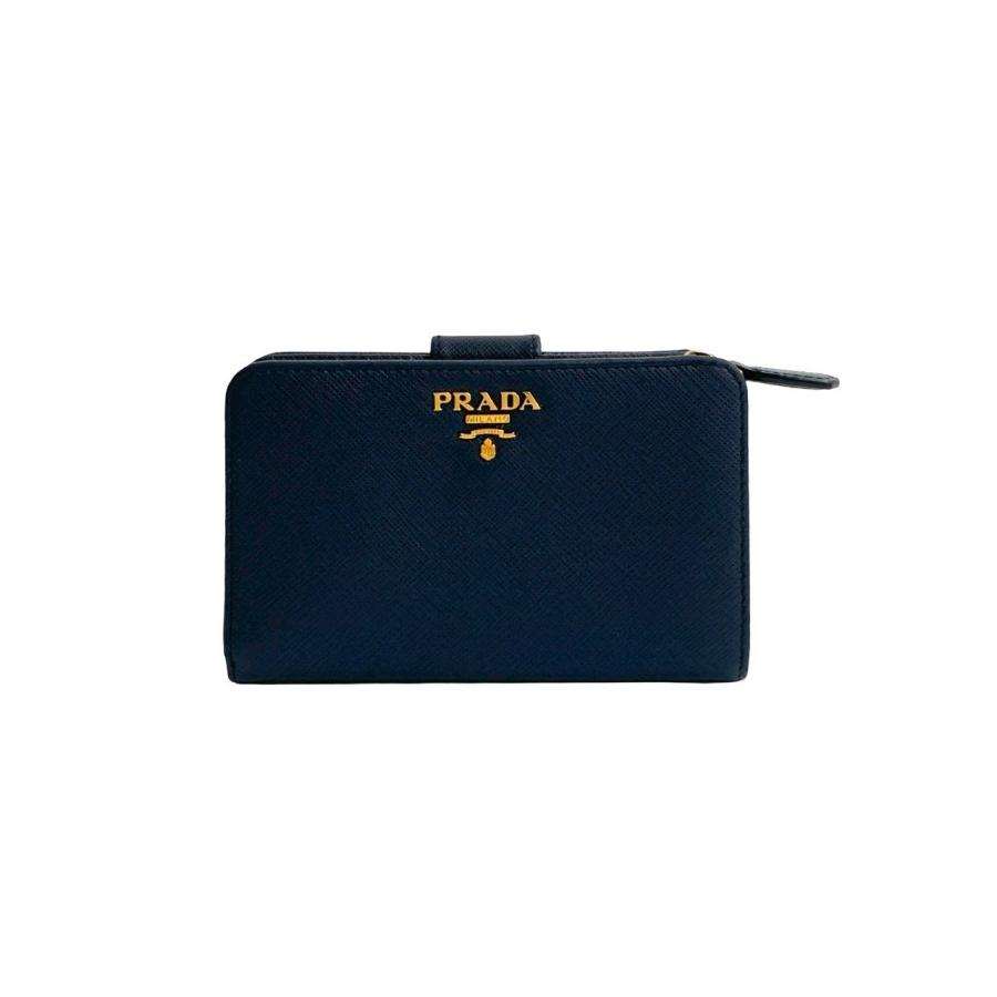 PRADA ほぼ未使用 プラダ ロゴ ゴールド 金具 サフィアーノ レザー 本  