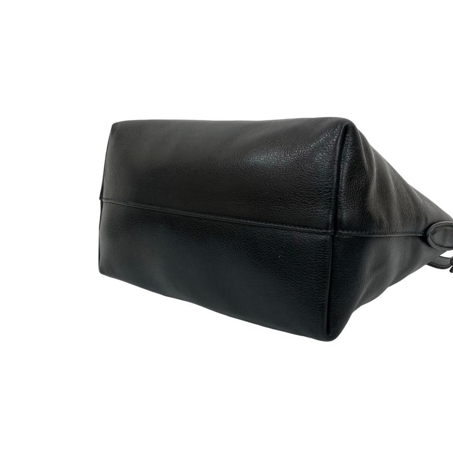 美品❤️prada レザーバッグ PRADA（プラダ） 極 美品 袋付 型押し 三角ロゴ 金具 レザー 本革 2way
