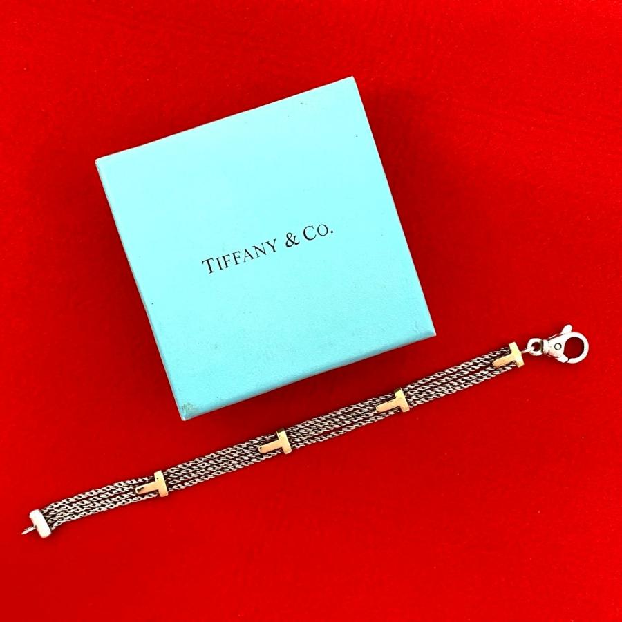 TIFFANY&Co. 極 美品 ティファニー Tロープ ブレスレット シルバー925