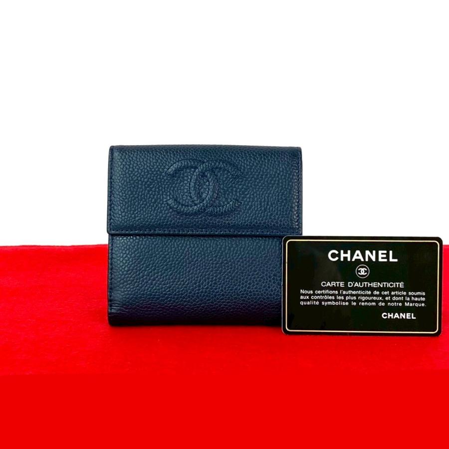 CHANEL ほぼ未使用 カード シール有 16番台 シャネル ココ キャビア  