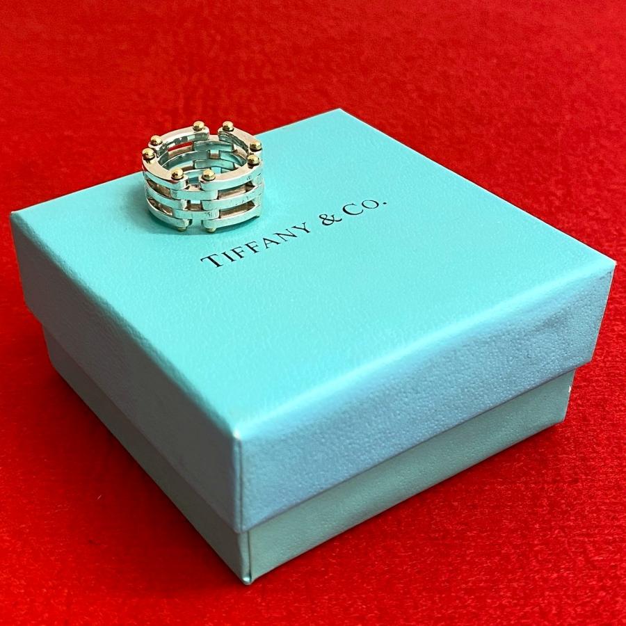 TIFFANY&Co.（ティファニー） 極 美品 ゲートリング シルバー925 K18