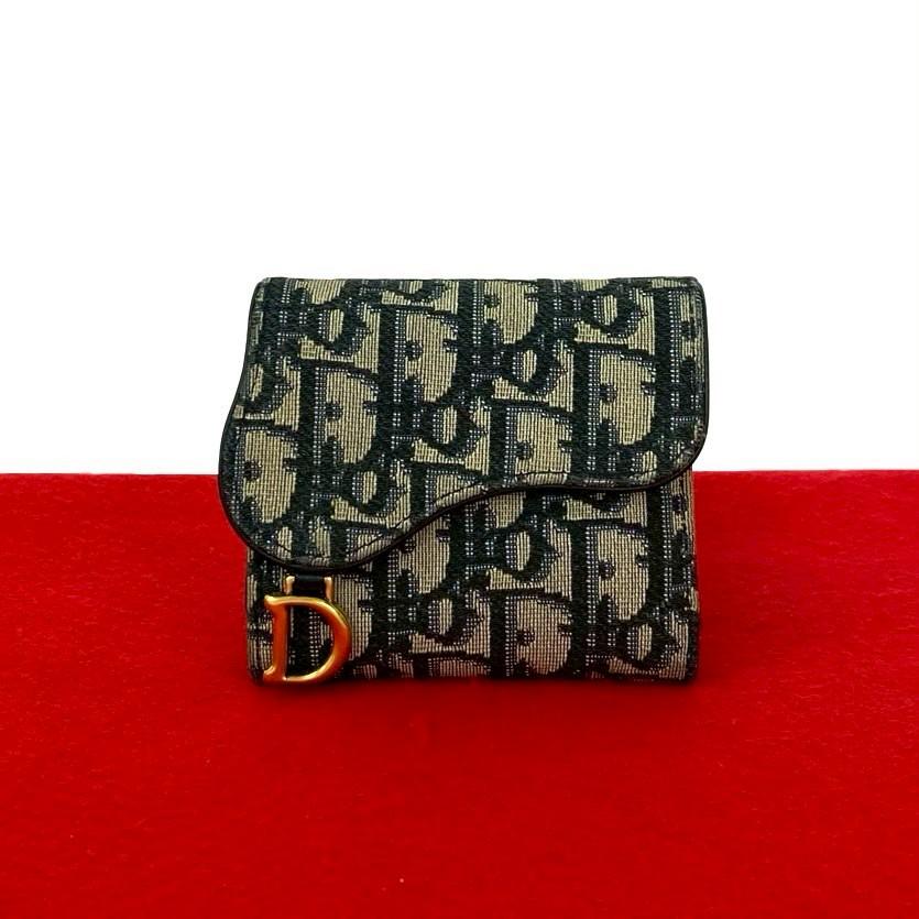 極 美品 Christian Dior ディオール オブリーク 柄 ロゴ 金具