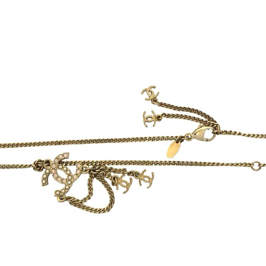 美品 CHANEL シャネル ココマーク ラインストーン パール ゴールド CHANEL（シャネル） 極 美品 コメあり A12P CHANEL ココマーク GP