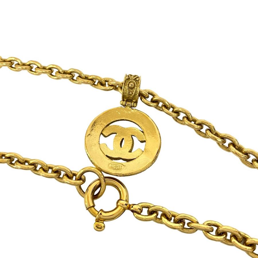 シャネル ココマーク チェーン カフス ゴールドカラー 94A CHANEL（シャネル） 極 美品 コメあり 94A CHANEL ヴィンテージ ココ