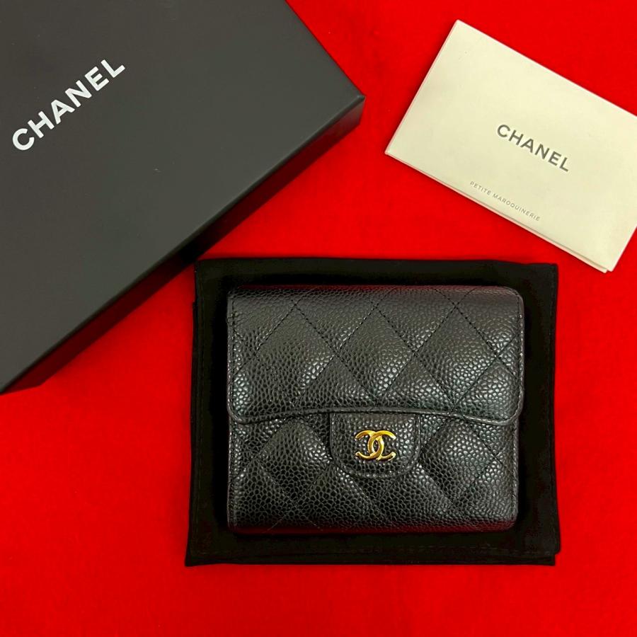 【極美品】CHANEL キャビアスキン　マトラッセ　ウォレット　ココマーク　財布 CHANEL（シャネル） 極 美品 箱 袋付 シール有 マトラッセ ココマーク