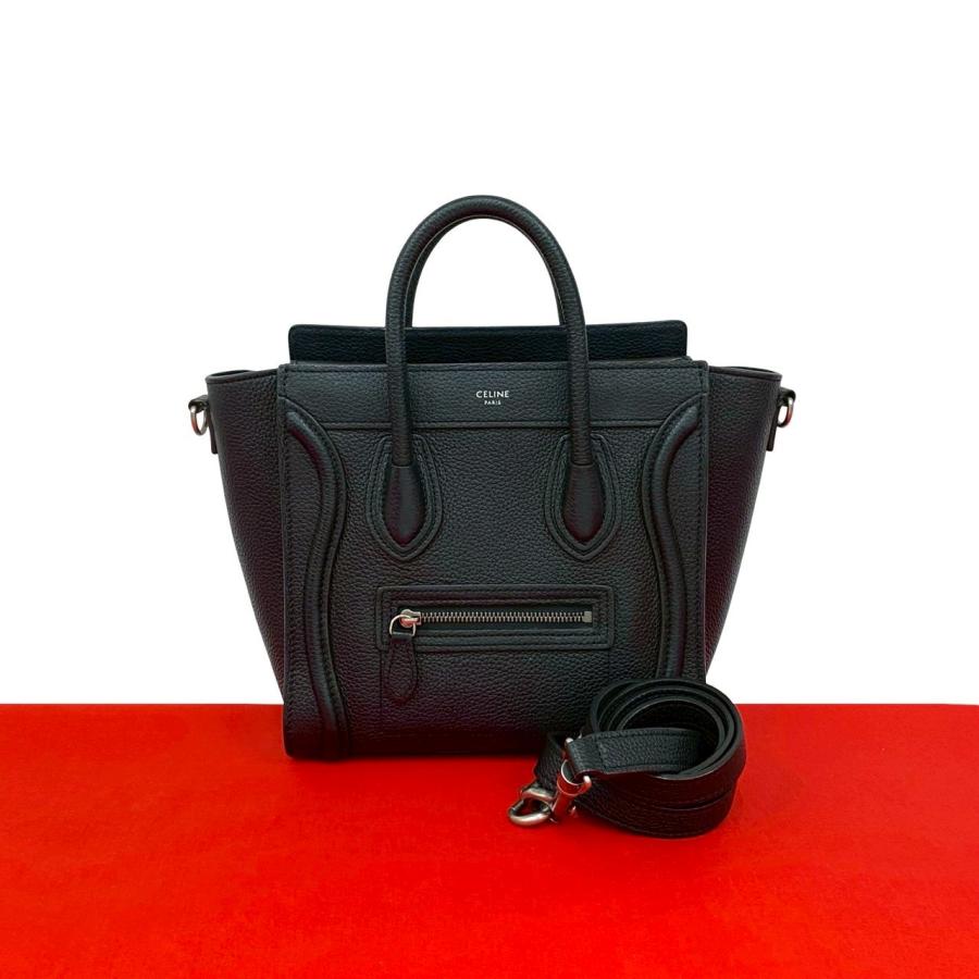 CELINE（セリーヌ） 極 美品 ラゲージ ナノ ショッパー レザー 本革 