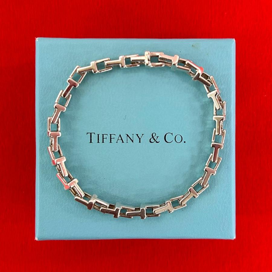 TIFFANY&Co.（ティファニー） 極 美品 T ナロー ブレスレット シルバー