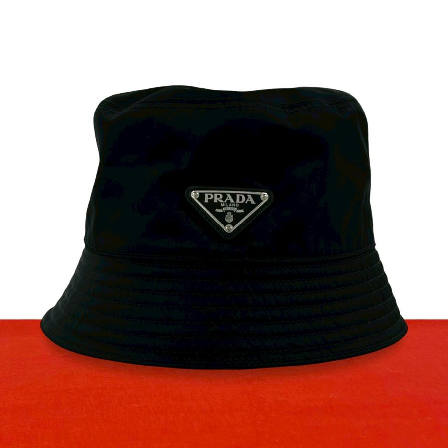 PRADA（プラダ） 極 美品 三角ロゴ プレート 金具 ナイロン バケット