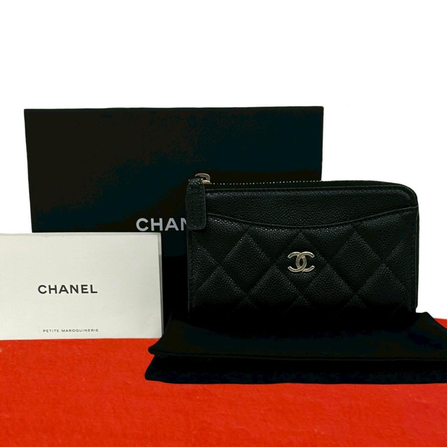 美品　CHANEL シャネル　マトラッセ　フラグメントケース　キャビアスキン CHANEL（シャネル） 未使用保管品 箱 袋付 シール有 フラグメント