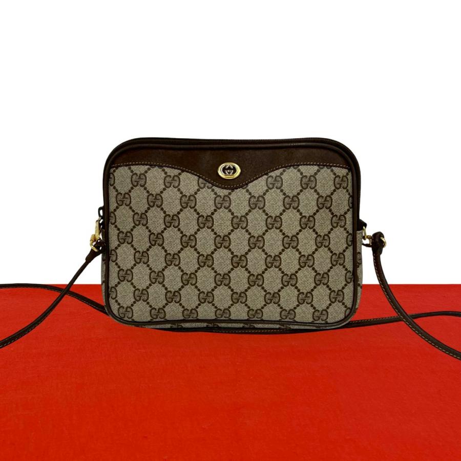 【極美品】GUCCI オールドグッチ GG柄 ポーチ ブラウン キャンバス GUCCI（グッチ） 極 美品 希少品 オールドグッチ GG ロゴ 柄 金具