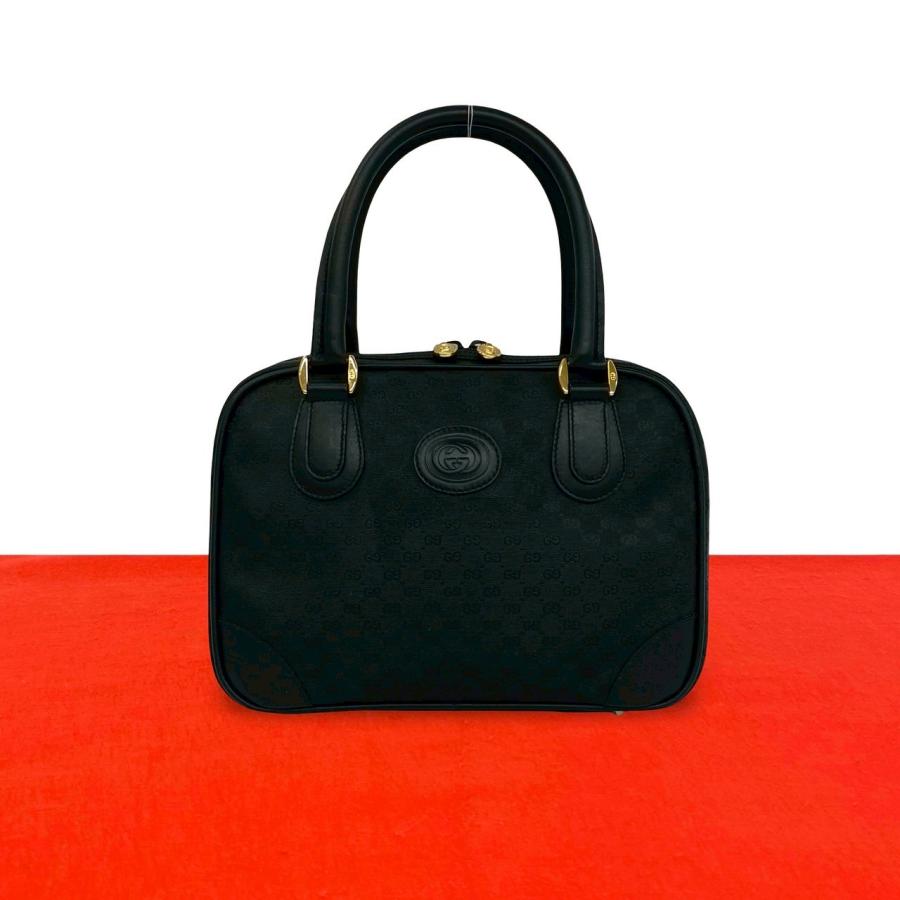 美品✨ グッチ GG キャンバス ミニボストン バッグ 肩掛け ハンドバッグ GUCCI（グッチ） 極 美品 オールドグッチ マイクロGG ロゴ キャンバス