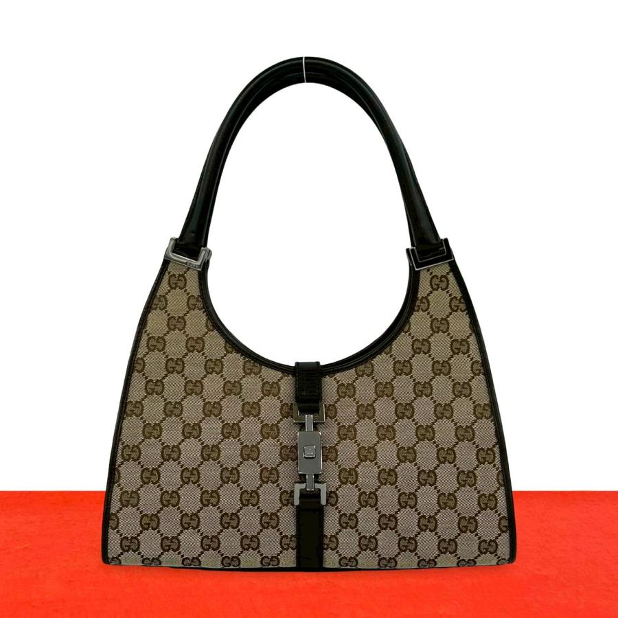 GUCCI（グッチ） 極 美品 ジャッキー GG キャンバス レザー 本革 セミ
