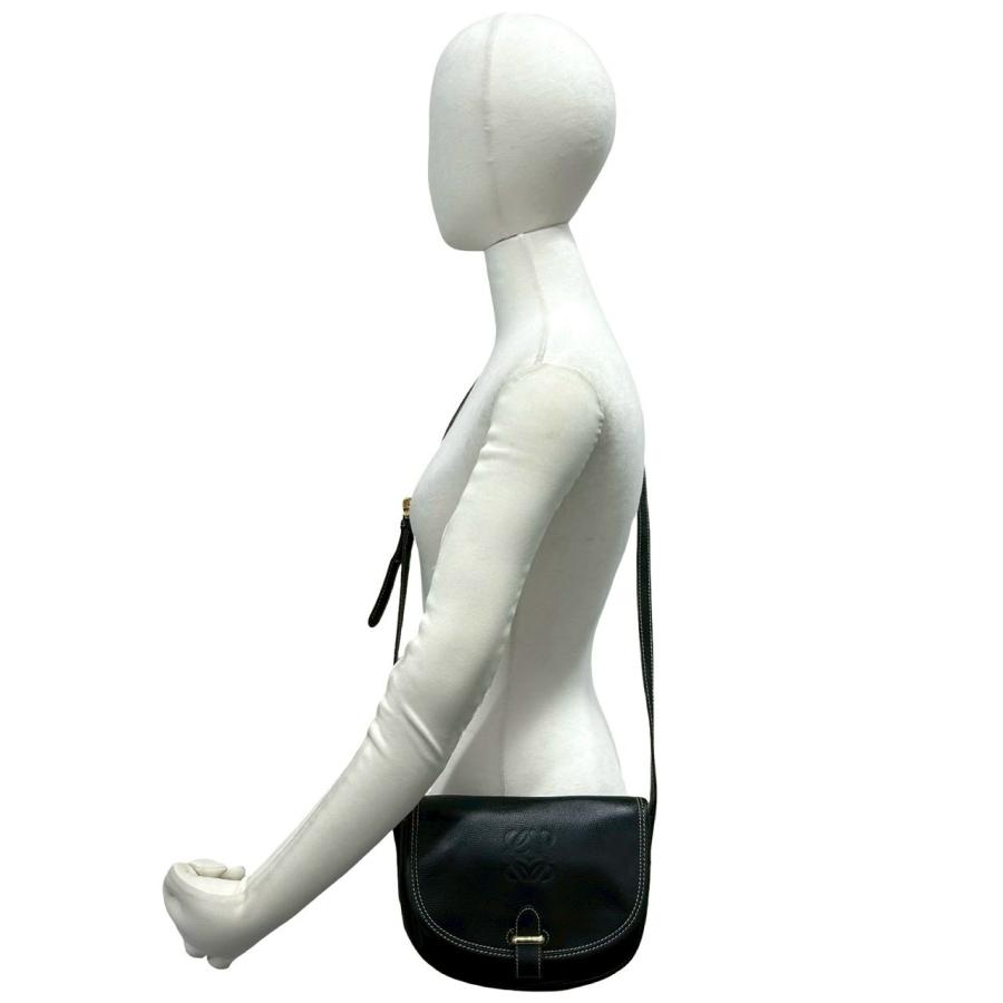 LOEWE（ロエベ） 極 美品 ヴィンテージ アナグラム ロゴ レザー 本革