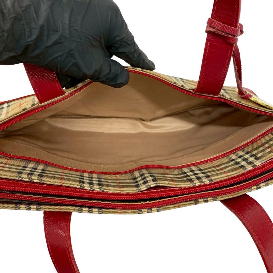 BURBERRY（バーバリー） 極 美品 ノバチェック 柄 キャンバス レザー