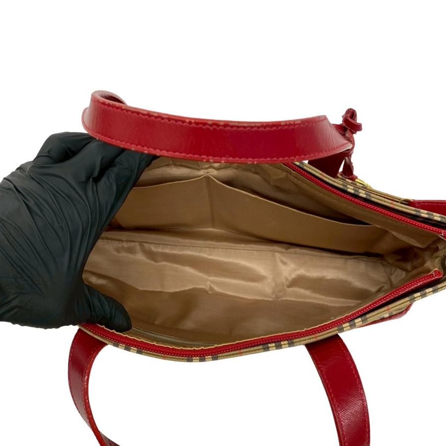 BURBERRY（バーバリー） 極 美品 ノバチェック 柄 キャンバス レザー