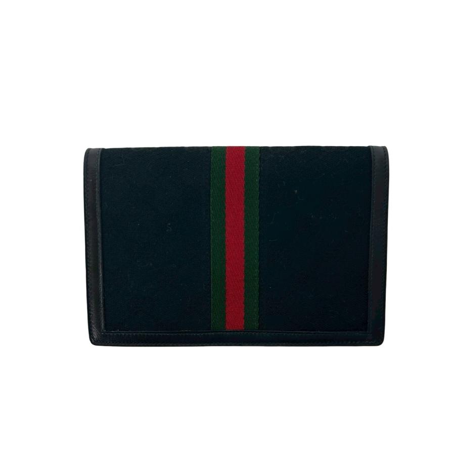 GUCCI ヴィンテージ　ポーチ　未使用　新品　gg柄　オールドグッチ　ネイビー GUCCI（グッチ） 未使用保管品 箱付き オールドグッチ ヴィンテージ GG