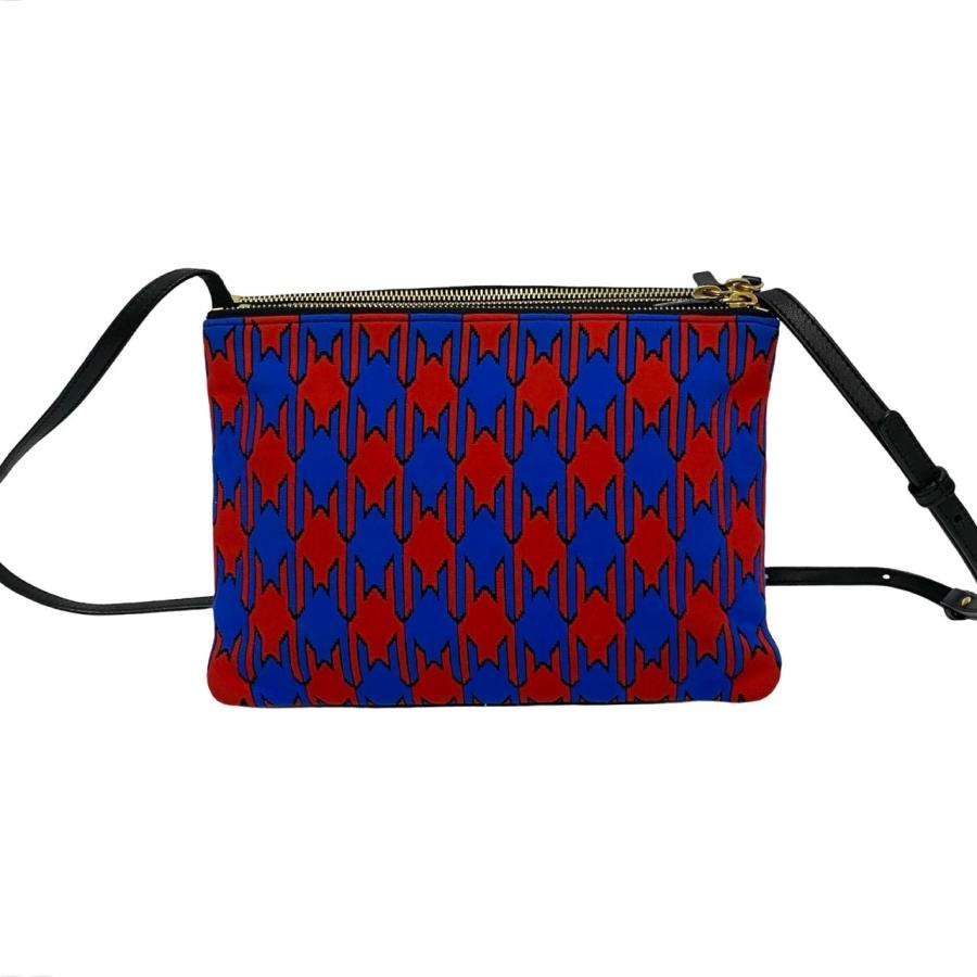 CELINE（セリーヌ） 極 美品 トリオ 千鳥格子 総柄 レザー コットン 