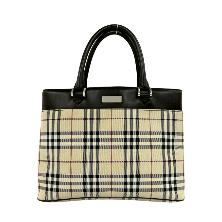 BURBERRY（バーバリー） 極 美品 ノバチェック 柄 ロゴ プレート 金具