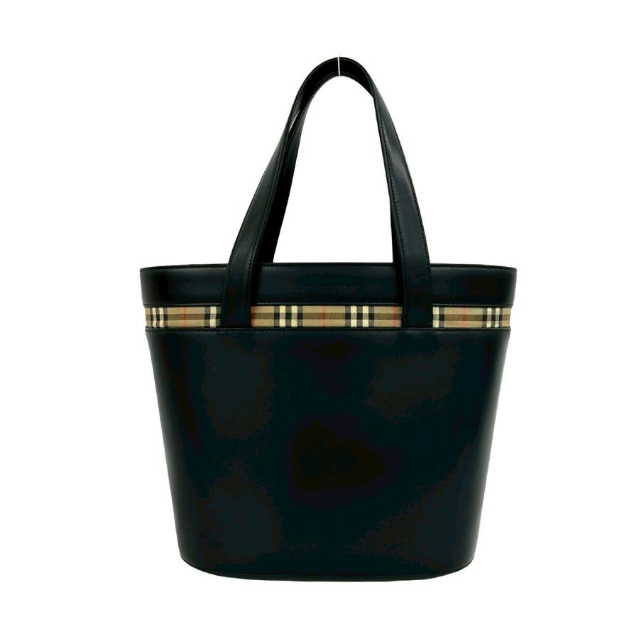 BURBERRY（バーバリー） 極 美品 ノバチェック ロゴ 刻印 レザー 本革