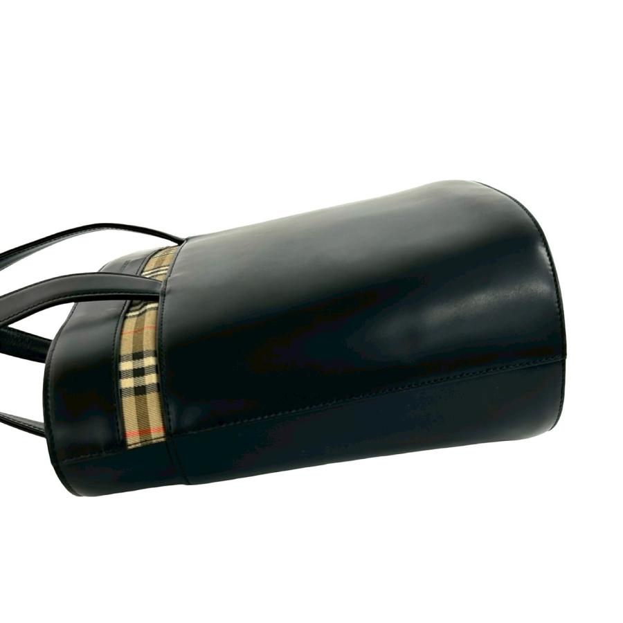 BURBERRY（バーバリー） 極 美品 ノバチェック ロゴ 刻印 レザー 本革