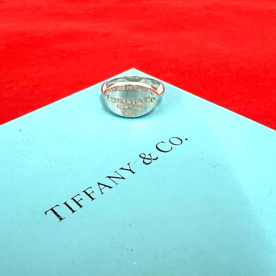 極美品★ティファニー リング リターントゥ オーバルタグ 指輪 9号 ロゴ 刻印 TIFFANY&Co.（ティファニー） 極 美品 ヴィンテージ リターントゥ
