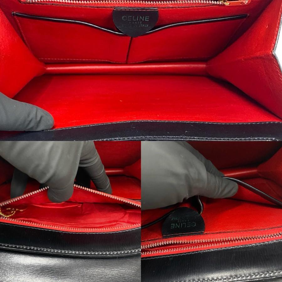 セリーヌ　ヴィンテージ　カバン美品、袋付き CELINE 極 美品 袋付き セリーヌ ヴィンテージ ロゴ リボン金具