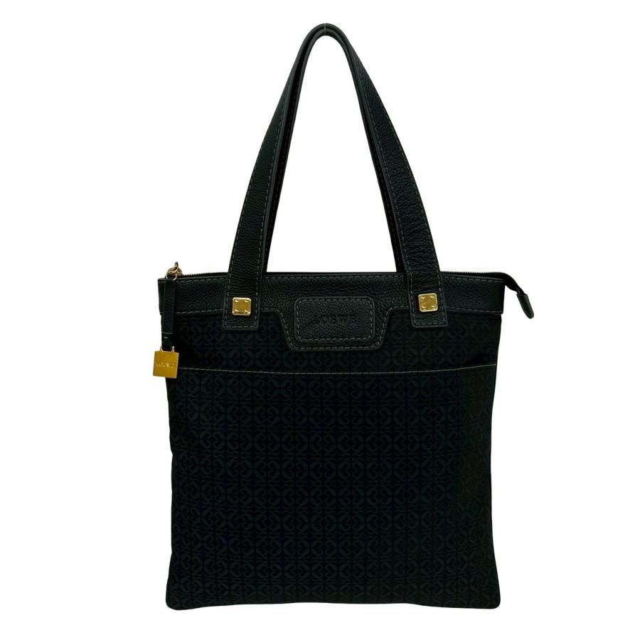 LOEWE（ロエベ） 極 美品 アナグラム 総柄 キャンバス レザー 本革 