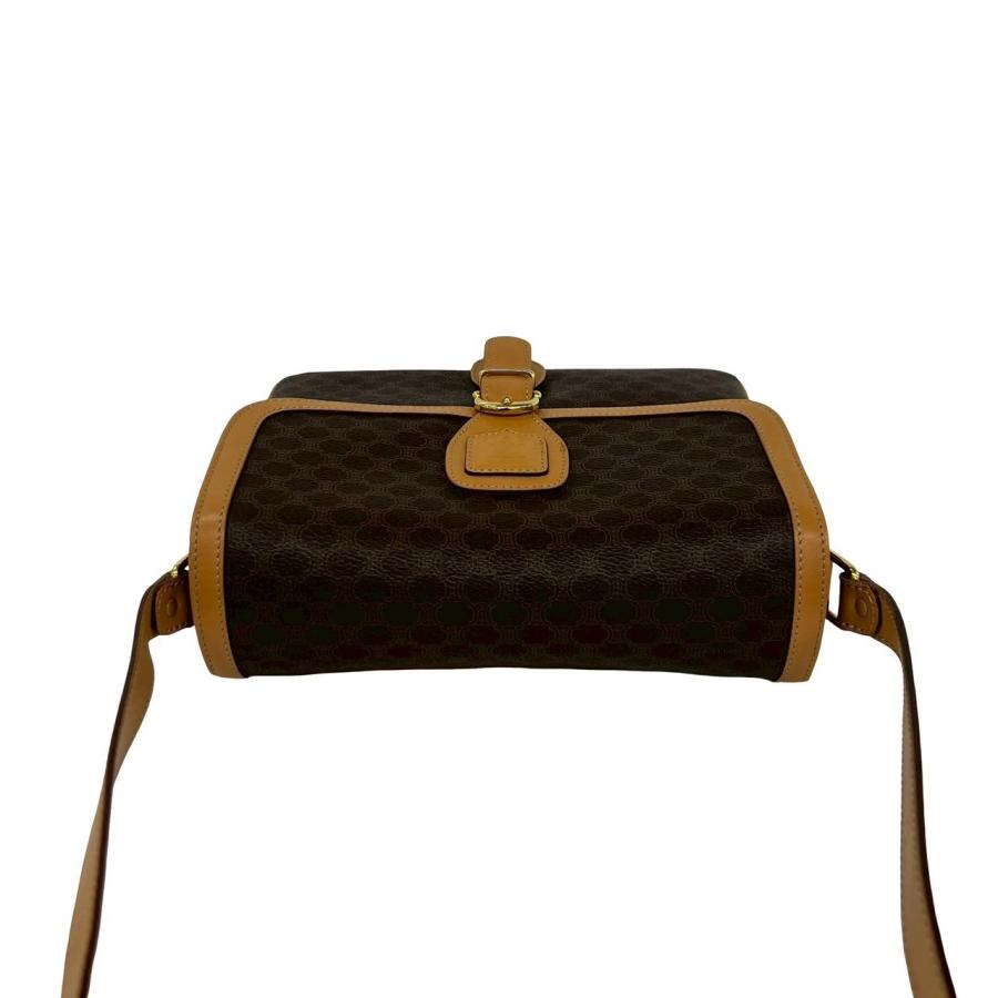 極美品 オールドセリーヌ ショルダーバッグ マカダム トリオンフ PVC レザー CELINE（セリーヌ） 極 美品 ヴィンテージ マカダム ブラゾン