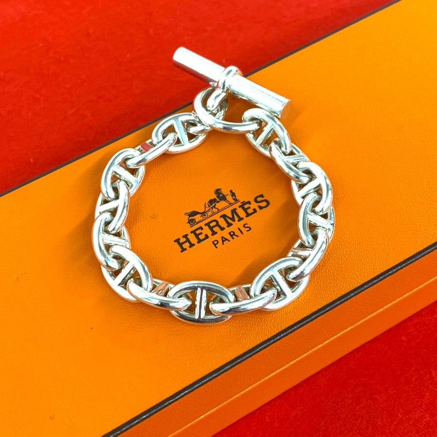 エルメス、マルジェラ期、シェーヌダンクル、MM、ヴィンテージ、ブレスレット HERMES（エルメス） 極 美品 箱付き ヴィンテージ マルジェラ期