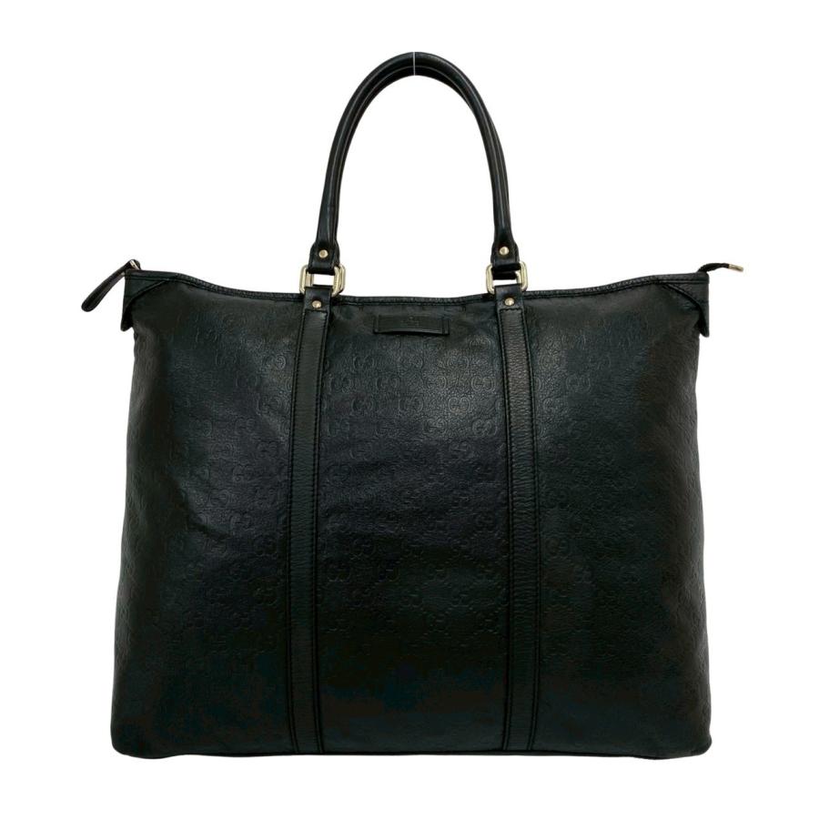 GUCCI（グッチ） 極 美品 シマ GG 総柄 刻印 レザー 本革 ハンドバッグ 