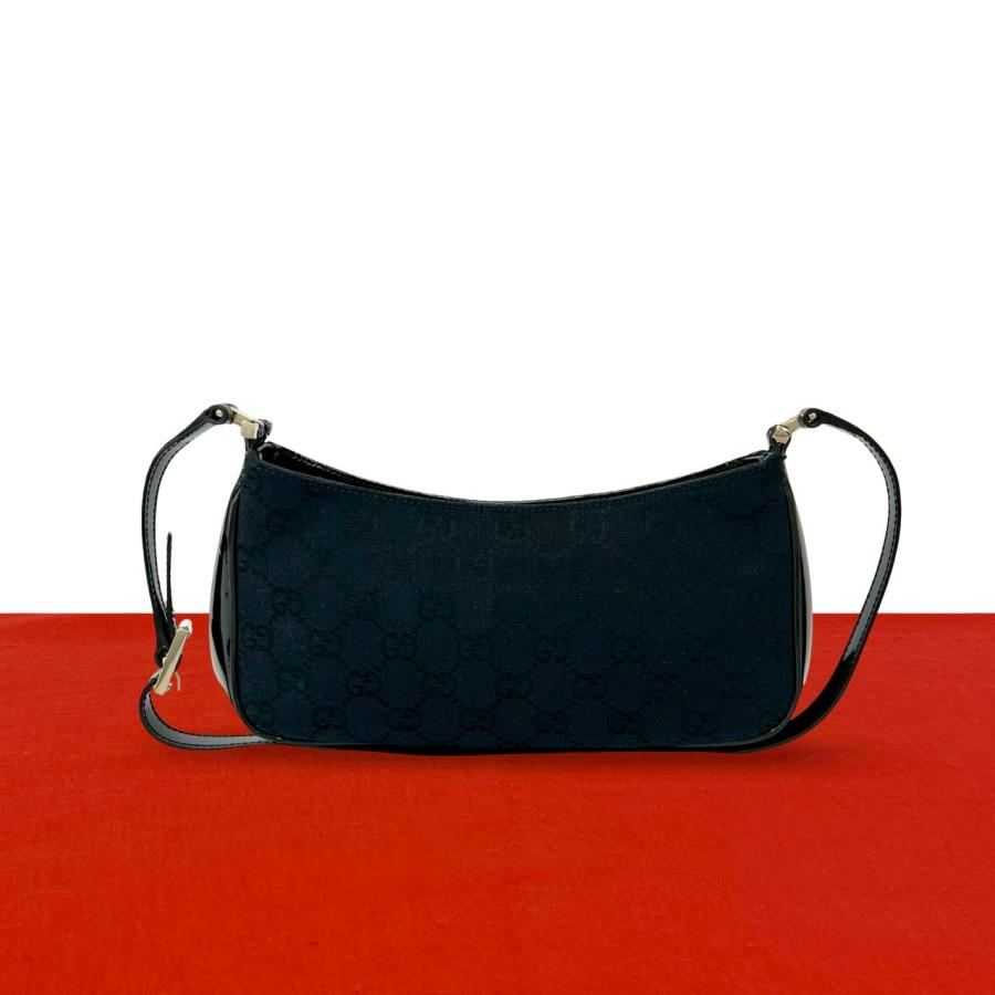 GUCCI（グッチ） 極 美品 GG キャンバス エナメル レザー 本革 