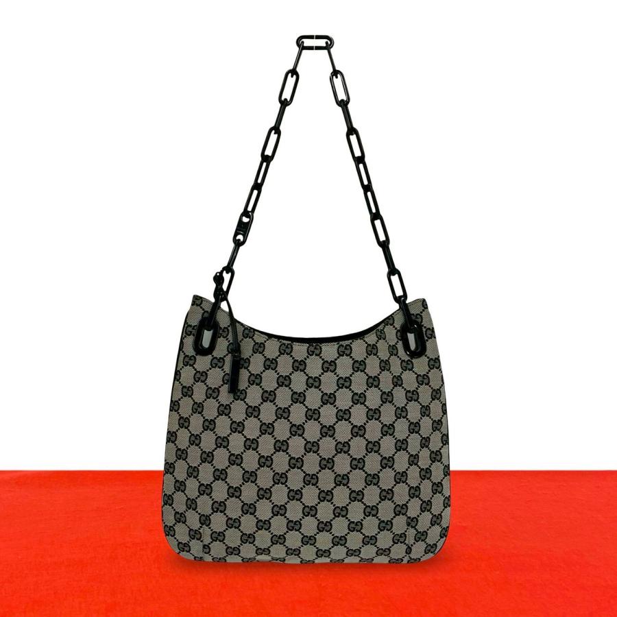 GUCCI（グッチ） 極 美品 GG ロゴ 柄 キャンバス レザー プラスチック