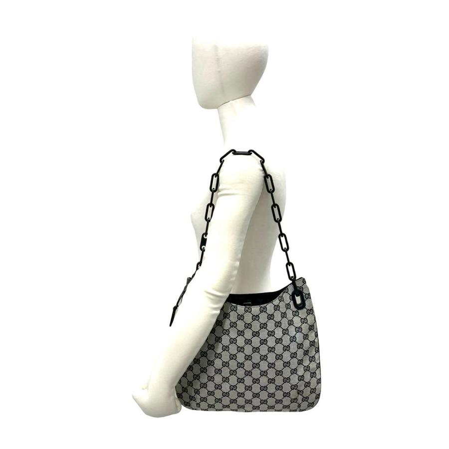 GUCCI（グッチ） 極 美品 GG ロゴ 柄 キャンバス レザー プラスチック