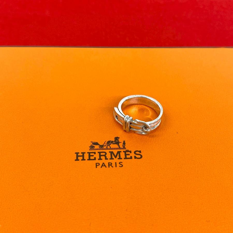 HERMES / サンチュール リング シルバー925 12号 HERMES（エルメス） 極 美品 ヴィンテージ サンチュール リング
