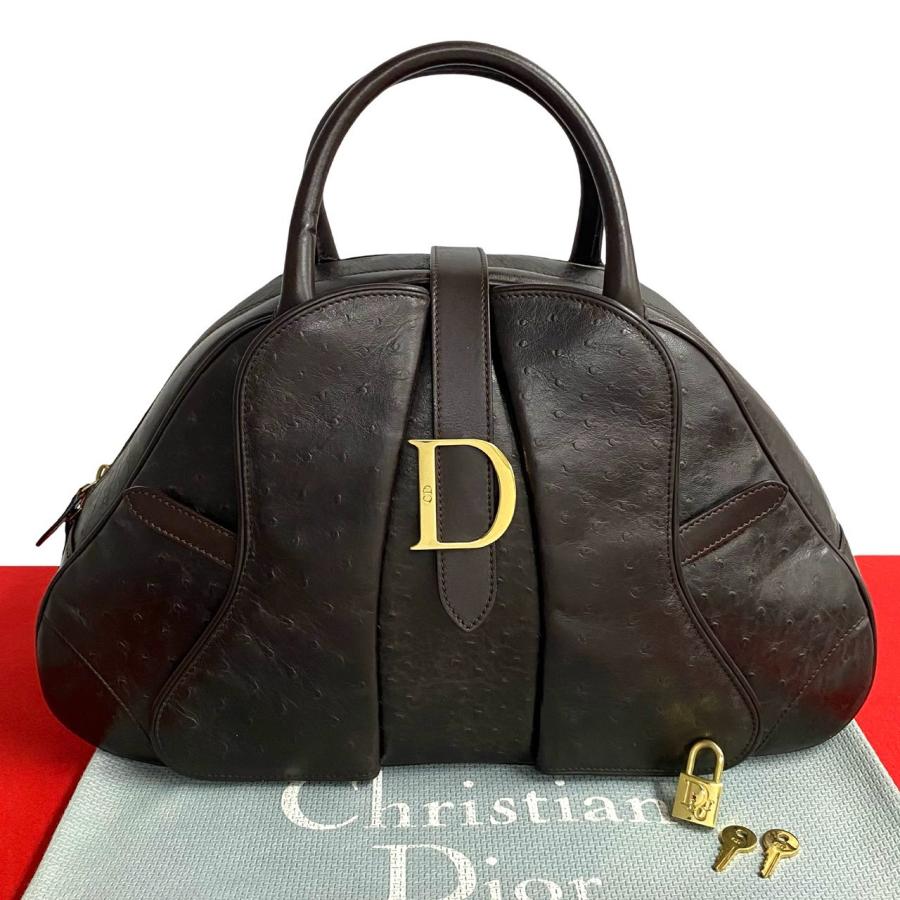 極 美品 鍵付き Christian Dior ディオール CD ロゴ 金具 
