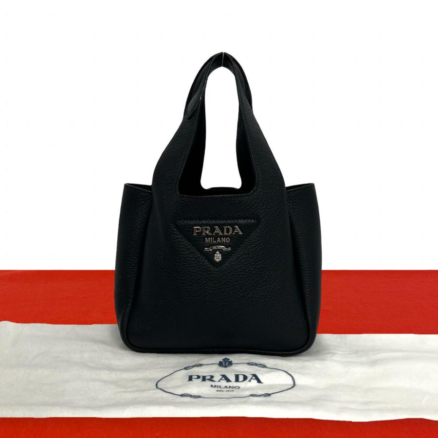 PRADA（プラダ） 極 美品 袋付き ヴィッテロダイノ 三角ロゴ 金具