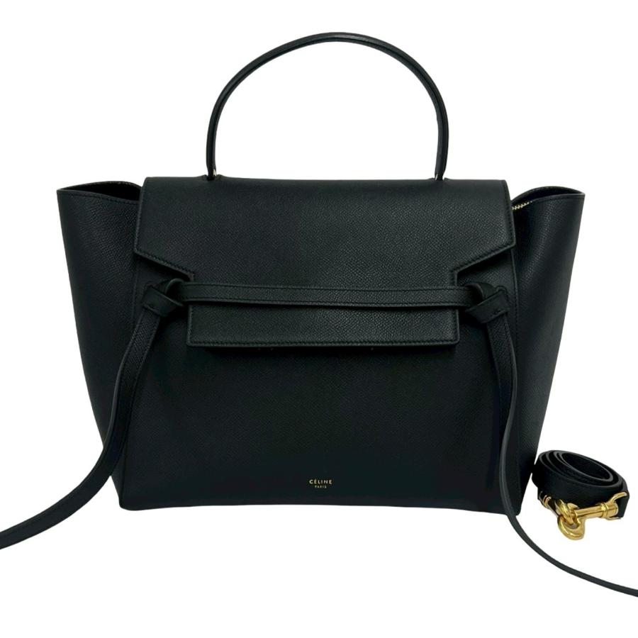CELINE（セリーヌ） 極 美品 保存袋付き ベルトバッグ ミニ レザー 本