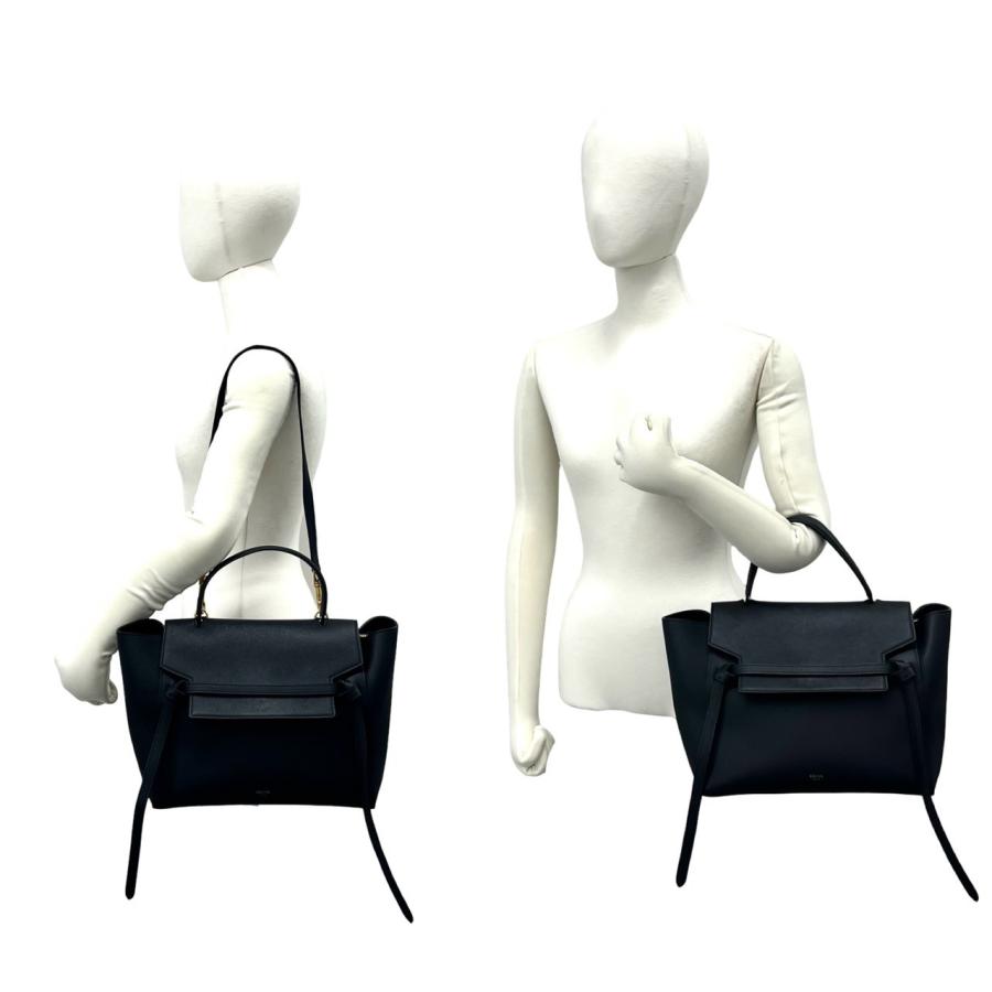 CELINE（セリーヌ） 極 美品 保存袋付き ベルトバッグ ミニ レザー 本