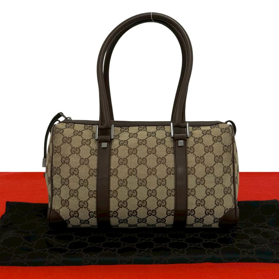 GUCCI（グッチ） 極 美品 GG 柄 ロゴ 金具 キャンバス レザー 本革 