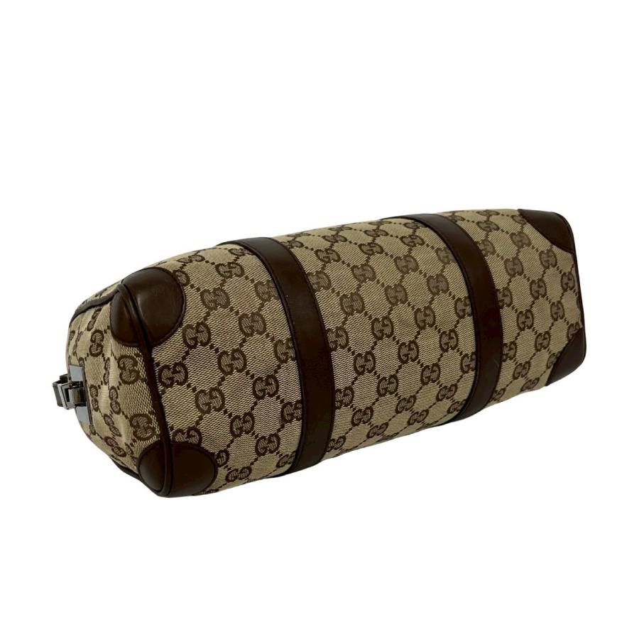 GUCCI（グッチ） 極 美品 GG 柄 ロゴ 金具 キャンバス レザー 本革