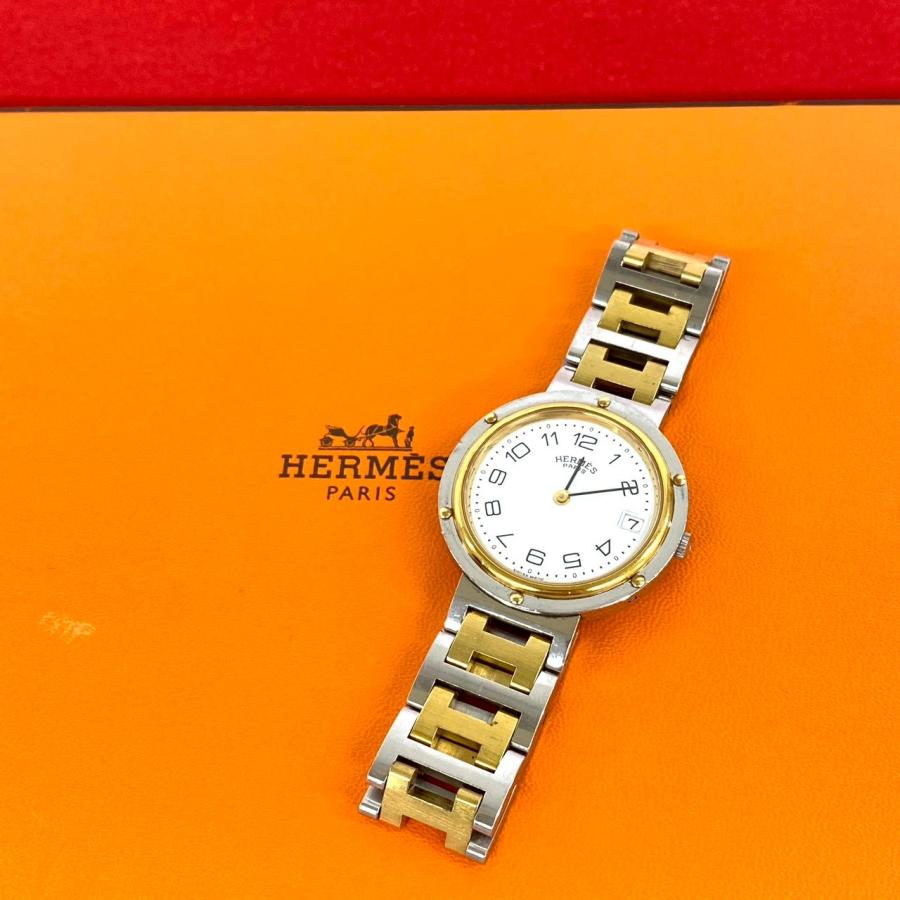 [美品]HERMES クリッパー腕時計 クォーツ コンビカラー　稼働品 HERMES（エルメス） 稼働品 極 美品 ヴィンテージ クリッパー