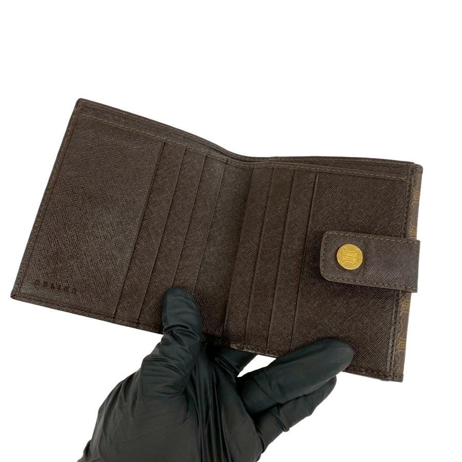 【極美品】セリーヌ トリオンフ カードケース マカダム柄 CELINE（セリーヌ） 極 美品 マカダム ブラゾン トリオンフ ロゴ